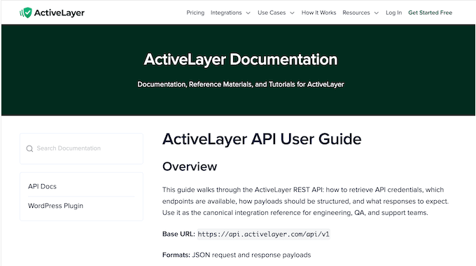 ActiveLayers online-dokumentation