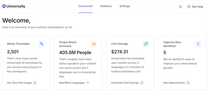 Viewing analytics for your multi-lingual website 