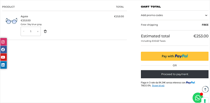 Aru Eyewear website example