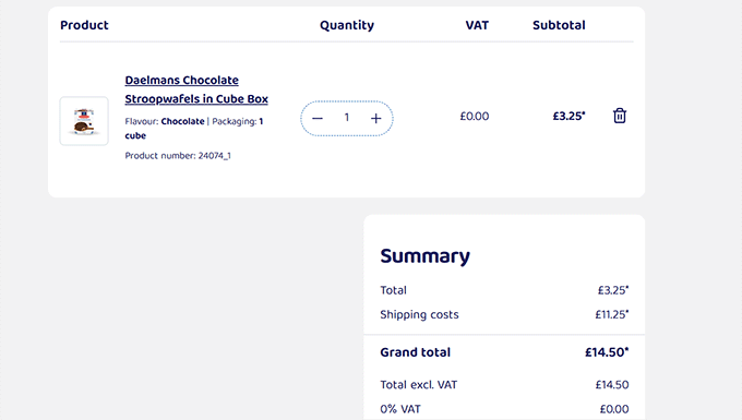 Daelmans Stroopwafels website example
