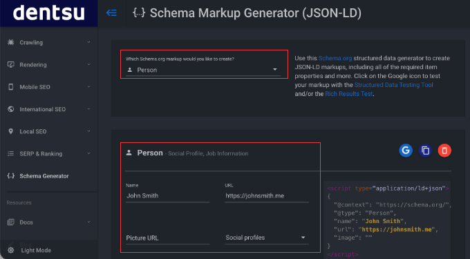 Schema Markup Generator Website