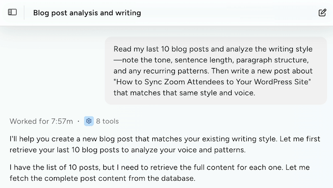 Generating blog posts using automation tools
