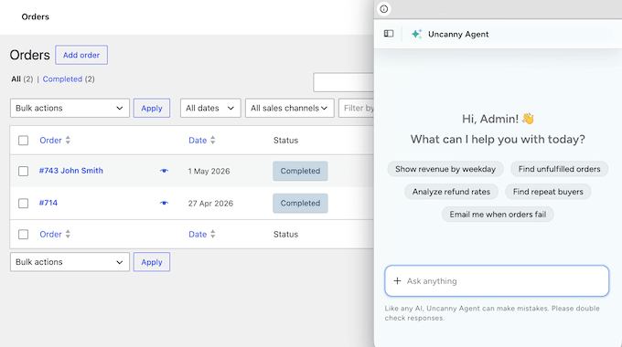 An example of a context-aware AI assistant 