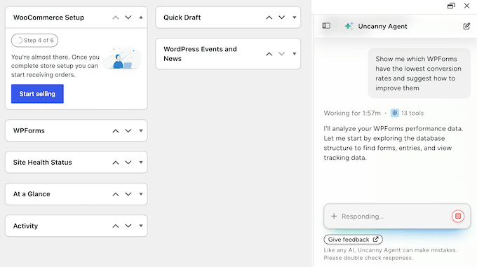 Creating multi-plugin workflows using an AI tool 