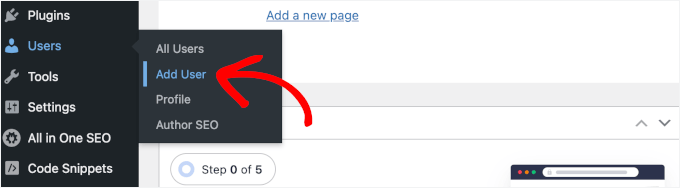 Hinzufügen eines neuen Benutzers in WordPress