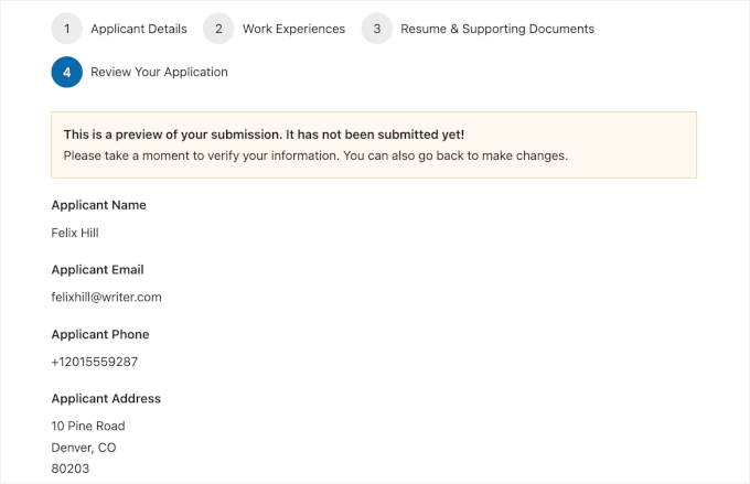 Checking the Entry Preview feature