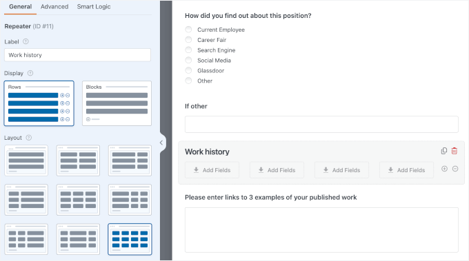 Adding a label and changing display and layout