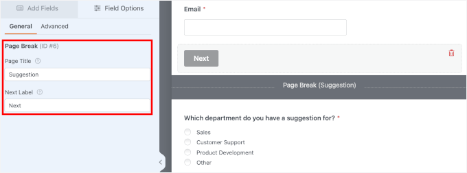 Edit the page break marker Edit the page break marker
