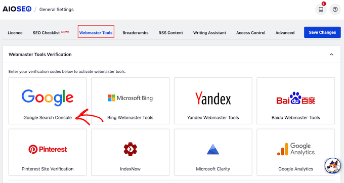 Cum să conectezi AIOSEO la Google Search Console