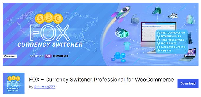 FOX – Currency Switcher Professional para WooCommerce