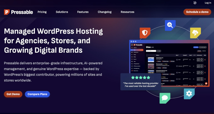 Pressable homepage