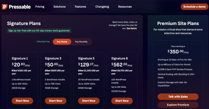 Pressable pricing