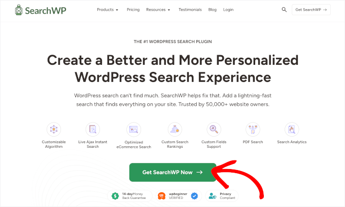 Şimdi SearchWP'yi Alın
