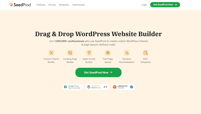 Pluginul de creare pagini SeedProd pentru WordPress