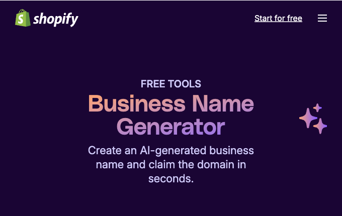 Shopify Business Name Generator