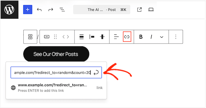Lägga till en länk till slumpmässiga inlägg i WordPress