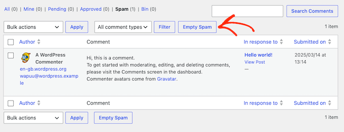 Supprimer en masse les commentaires de spam sur votre site web, blog ou boutique en ligne