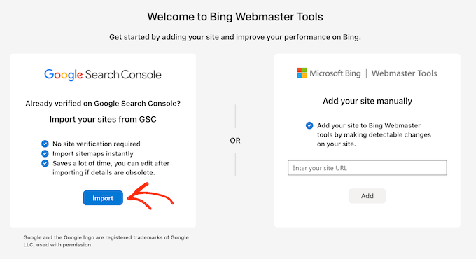 Hur du importerar din webbplats till Bing Webmaster Tools från Google Search Console