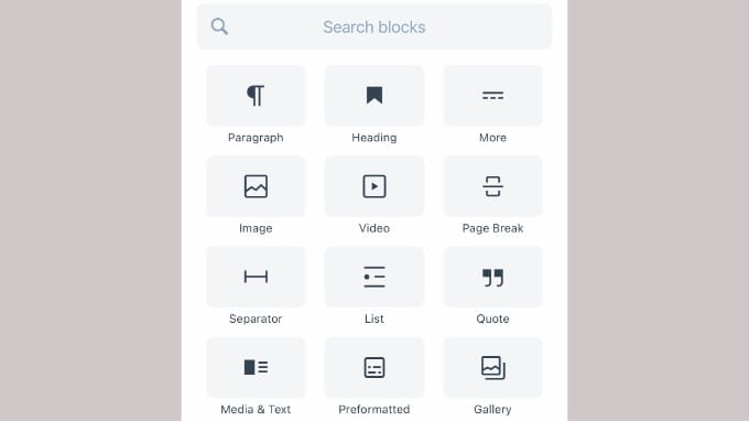 Adăugarea unui nou bloc la o postare folosind aplicația mobilă WordPress