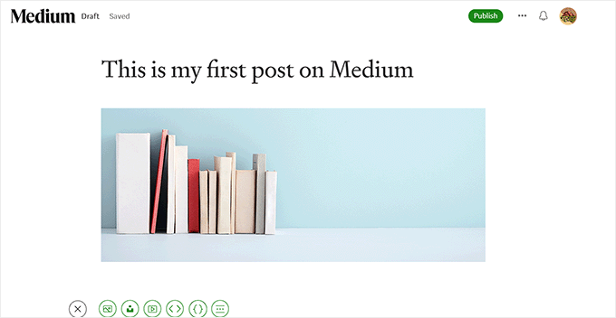 Post editor in Medium Post editor in Medium