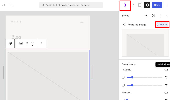 Design responsiv și indicatori de dispozitiv în editorul de site
