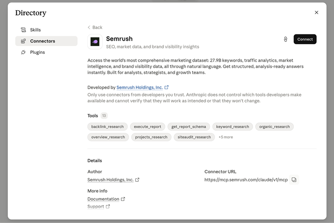 conector Semrush