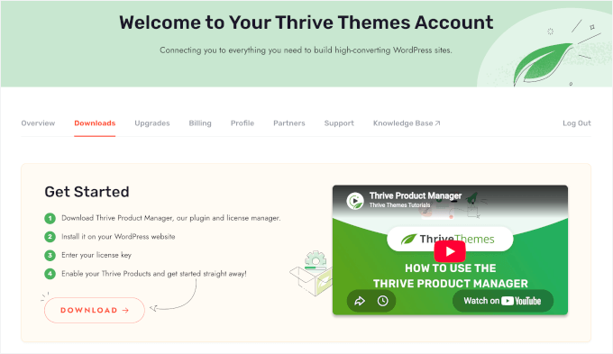 Guide étape par étape à l’intérieur d’un compte Thrive Themes