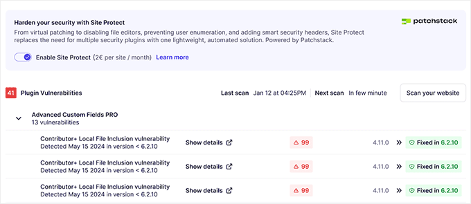 Säkra din webbplats med WP Umbrella och Patchstack-integration
