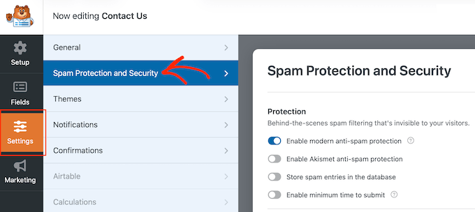 Un exemple de constructeur de formulaires avec protection anti-spam intégrée
