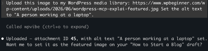 AI Prompt for Adding a Public Image to Your WordPress Media Library