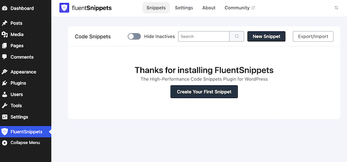 Das FluentSnippets WordPress-Snippet-Plugin