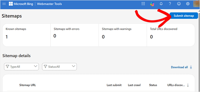XML-Sitemap in Bing Webmaster Tool einreichen